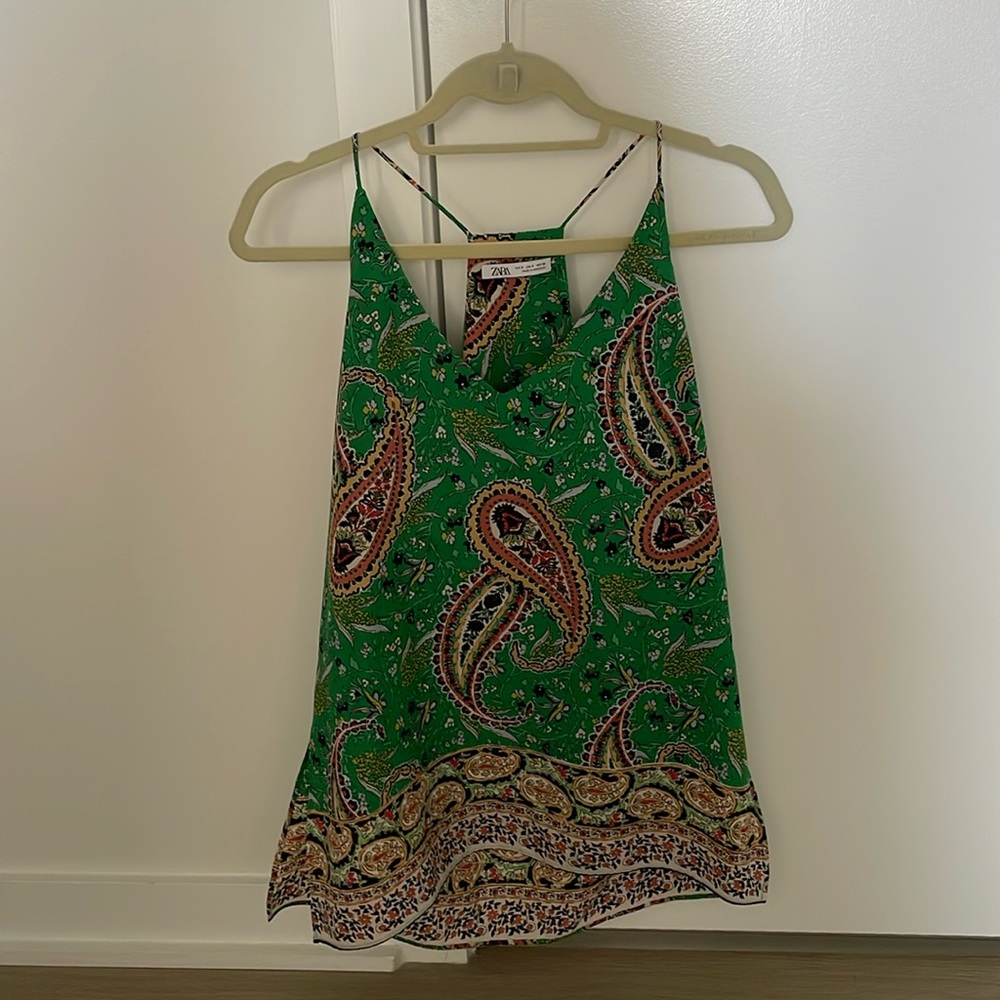 Zara silky paisley print tank
